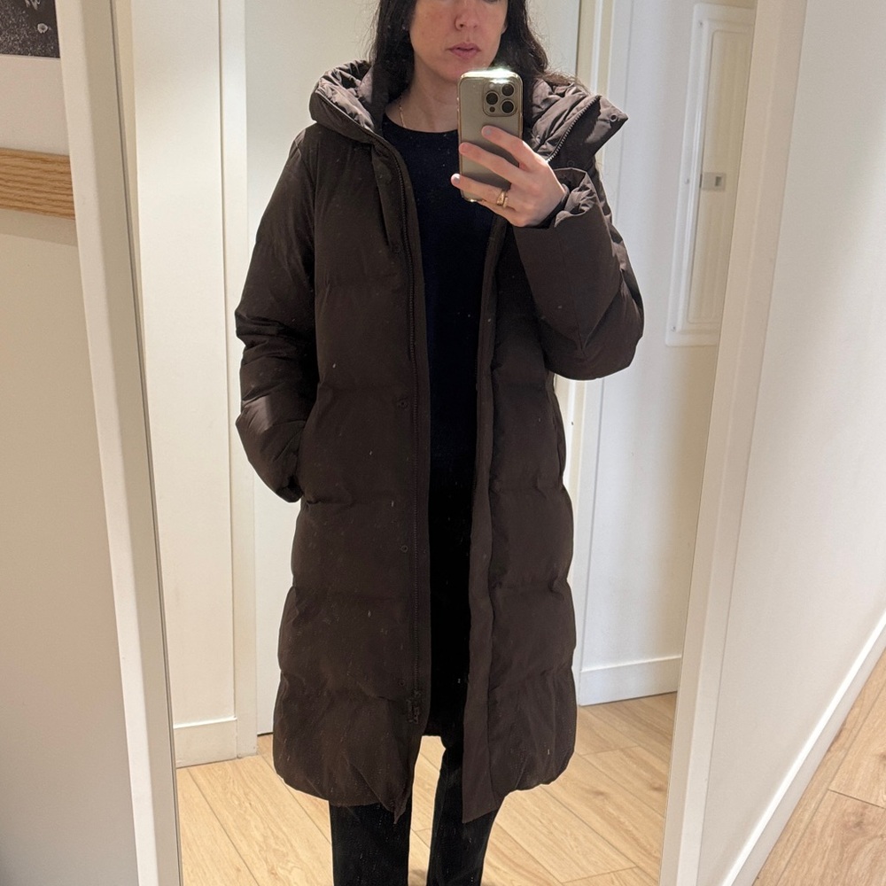 Uniqlo long puffer seamless down jacket